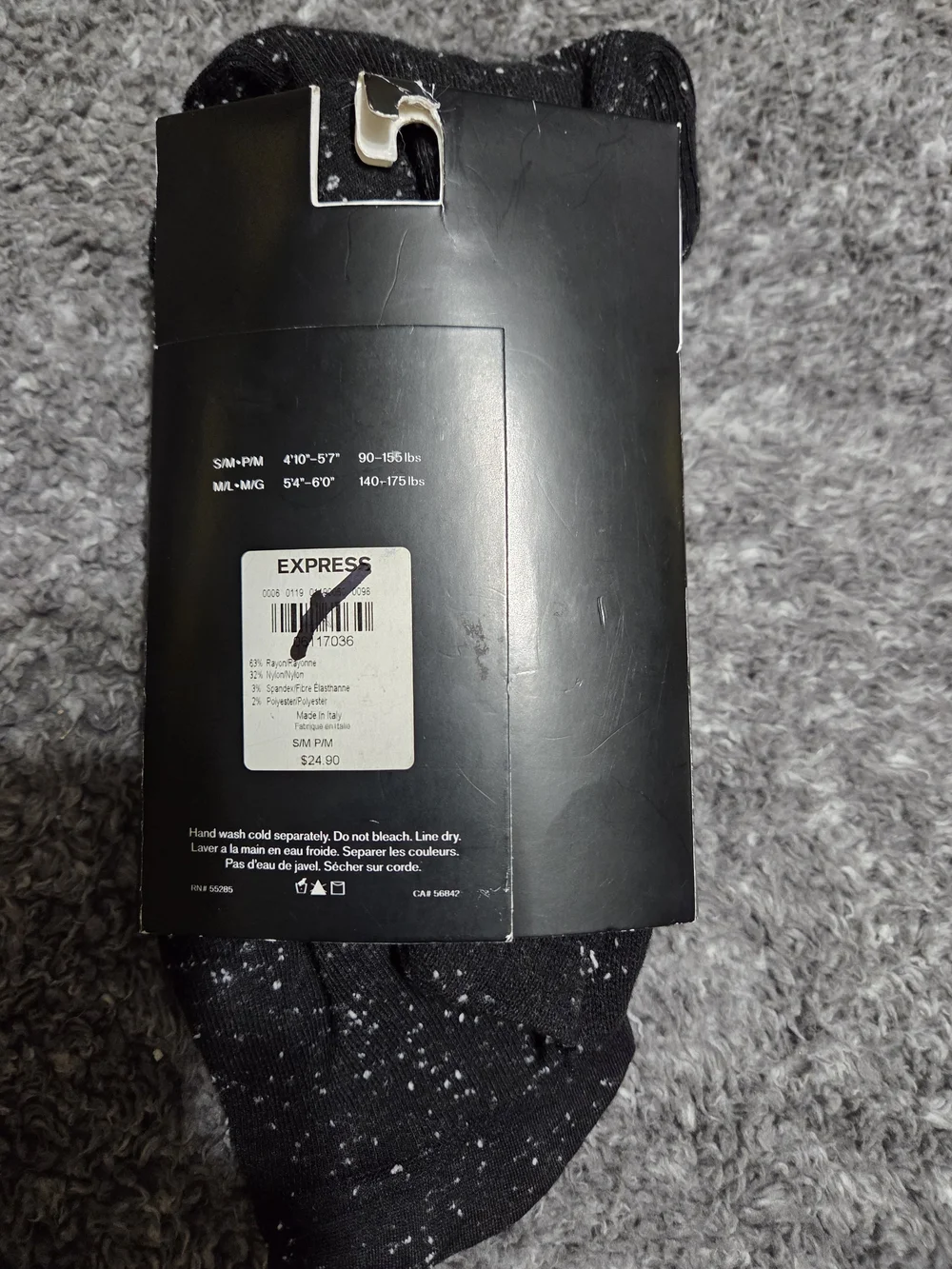 Express Black Speckled Women's Tights
